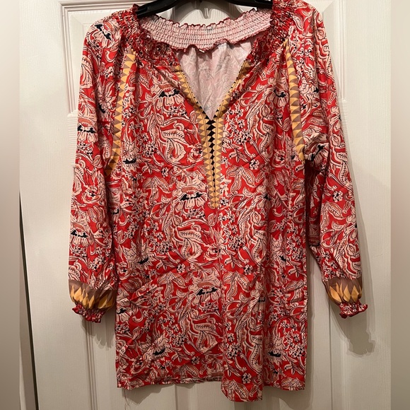 Tops - NWOT Bright, Multicolored Smocked Top